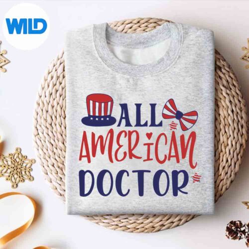 Alternative view of Doctor All American Wear 4th Of Julymatching SVG PNG Digital Download