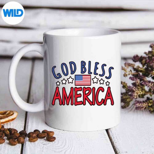 God Bless America Usa Flag Memorial Day Veteran PNG SVG for Cricut