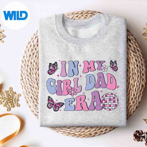 Alternative view of Groovy Retro In My Girl Dad Era Daddy Fathers Day SVG PNG Digital Design