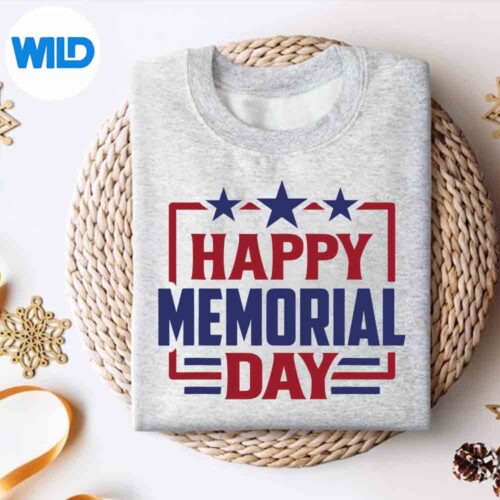 Alternative view of Happy Memorial Day Perfect For And SVG Cut File