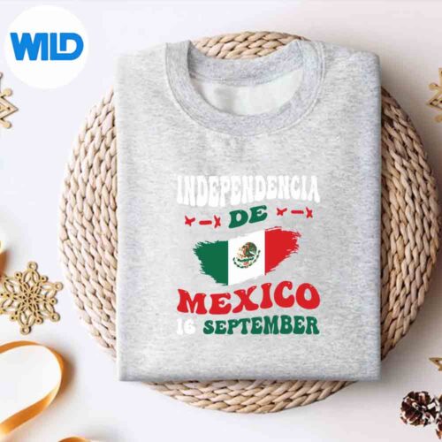 Alternative view of Independencia De Mexico Flag Pride Mexican Independence Day SVG PNG Digital Download