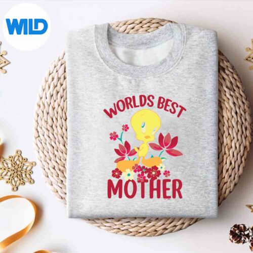 Looney Tunes Mothers Day Tweety Worlds Best Mom SVG PNG 5 LooneyTunesMothersDayTweetyWorldsBestMomsweater
