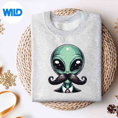 Mister Alien Alien Ufo With A Big Mustache SVG PNG Download 5 MisterAlienAlienUfoWithABigMustachesweater