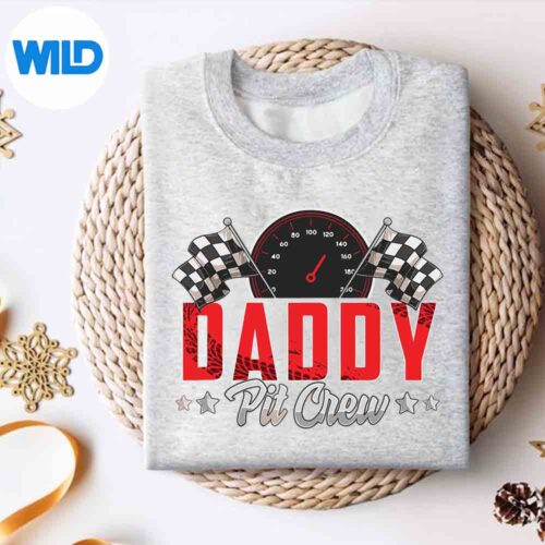 Alternative view of Race Car Party Racing Family Daddy Pit Crew SVG PNG Download