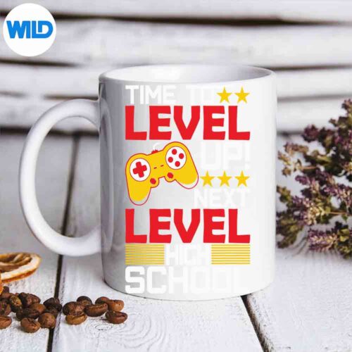 Time To Level Up High School Video Gamer Graduation PNG SVG for Cricut