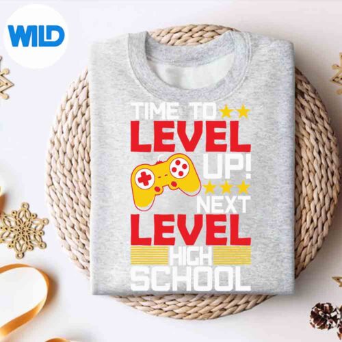 Alternative view of Time To Level Up High School Video Gamer Graduation PNG SVG for Cricut
