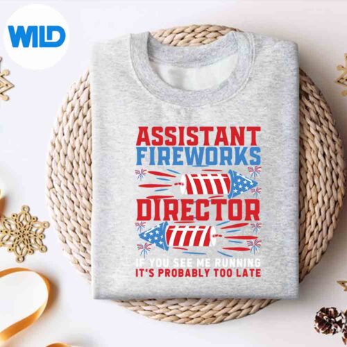 Alternative view of 4th Of July Assistant Fireworks Assistant Fireworks Director PNG SVG for Cricut