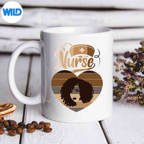 Afro Black Nurse Melanin African American Nurse Vector Design