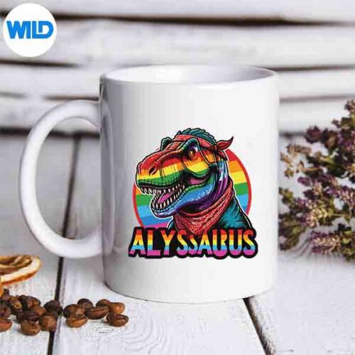 Allysaurus Lgbt Dinosaur Rainbow Flag Ally Lgbt Pride 2024 Silhouette SVG PNG Cut File