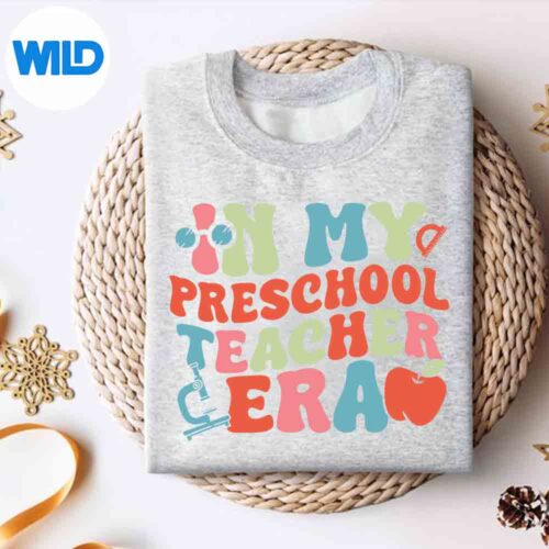 Alternative view of Back To School In My Teacher Era Preschool Vector Design