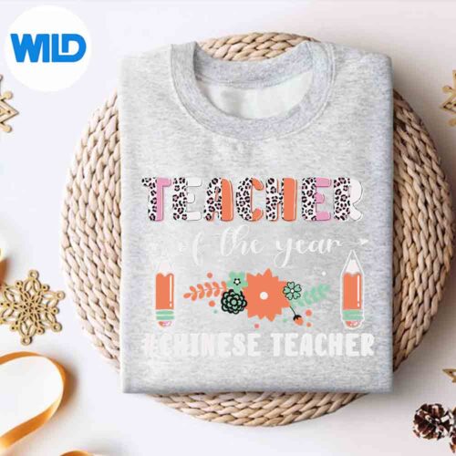 Alternative view of Back To School Teacher Of The Year Chinese Teacher PNG SVG for Cricut