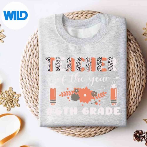 Alternative view of Back To School Teacher Of The Year Grade Design for Cricut
