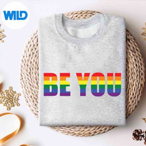 Alternative view of Be You Lgbt Flag Gay Pride Month Transgender SVG Cut File