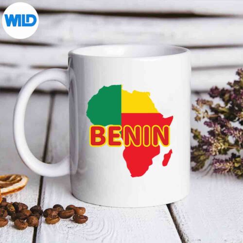 Benin Beninese Pride Flag Map Africa Print Digital Download