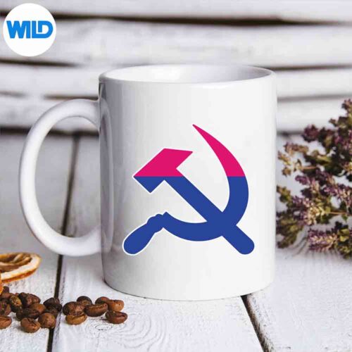 Bisexual Communism Hammer And Sickle Symbol Bi Pride SVG PNG Digital Design