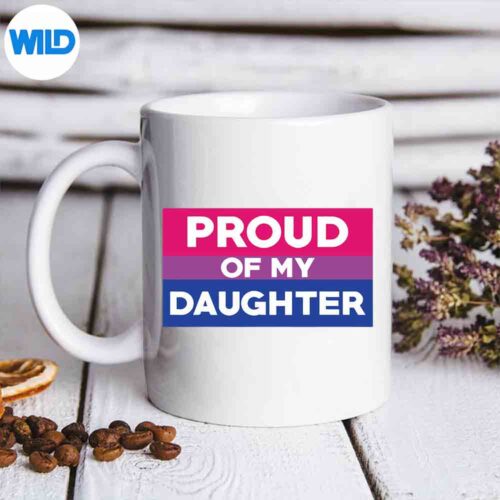 Bisexual Pride Proud Of My Daughter Mom Dad PNG SVG for Cricut