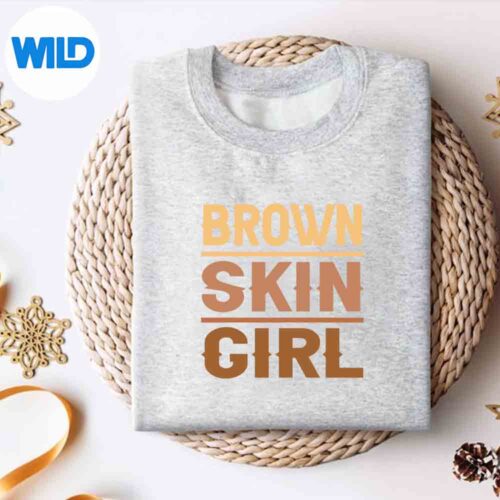 Alternative view of Black Melanin Queen Magic Brown Skin Girl Juneteenth SVG PNG