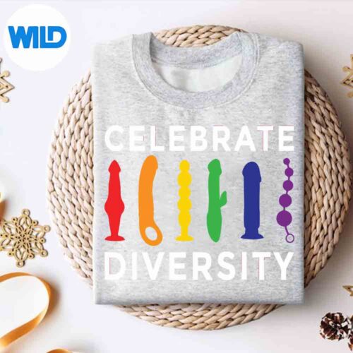 Alternative view of Celebrate Diversity Bisexual Feminist Lesbian Pride Design for Cricut