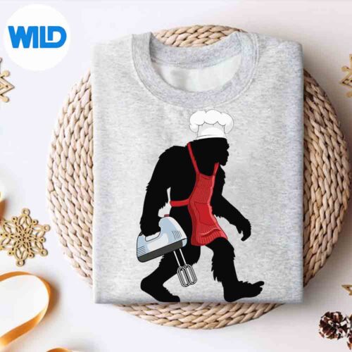 Chef Bigfoot Sasquatch In Kitchen Cooking Baking Hand Mixer Cut File 5 ChefBigfootSasquatchInKitchenCookingBakingHandMixersweater