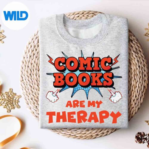 Alternative view of Comic Books Convention Comic Books Are My Therapy Digital Download