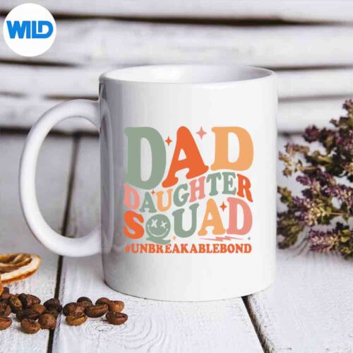 Dad Daughter Squad Unbreakable Bond Fathers Day SVG PNG Digital Design