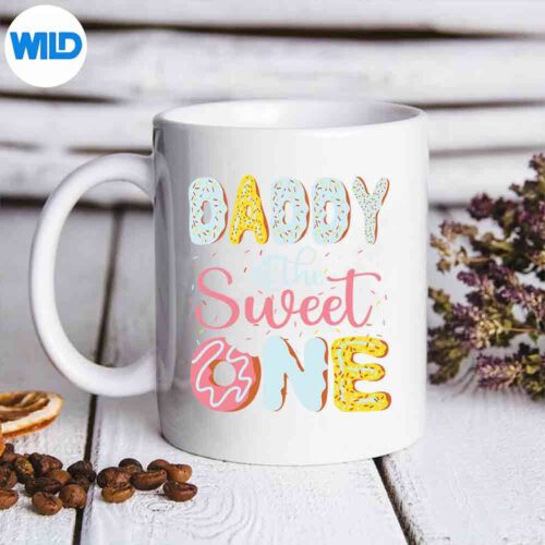 Daddy Of The Sweet One Dad Donuts Family Matching Party Design for Cricut