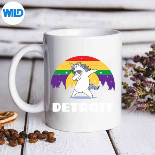 Detroit Michigan Lgbtq Gay Pride Rainbow SVG PNG