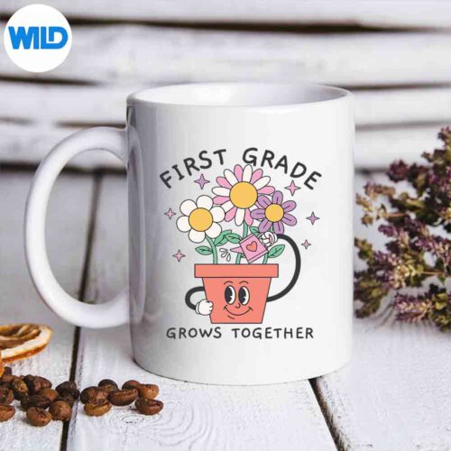 First Grade Grows Together Vintage SVG PNG Digital Design
