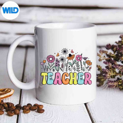 Flower Teacher Back To School Teaching Surprised Amused Digital Design