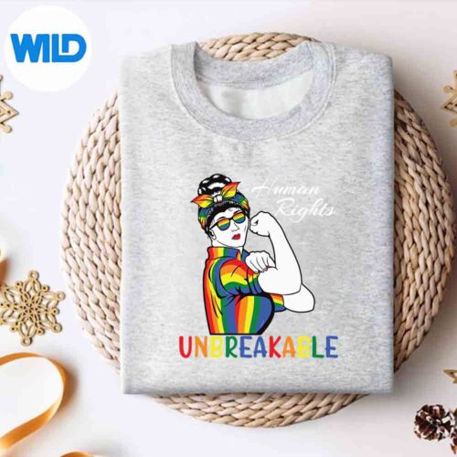 Alternative view of Human Rights Unbreakable Lgbt Awareness Pride Month SVG PNG Digital Download