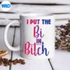 IPutTheBiInBitchBisexualPrideFlagQuotemug