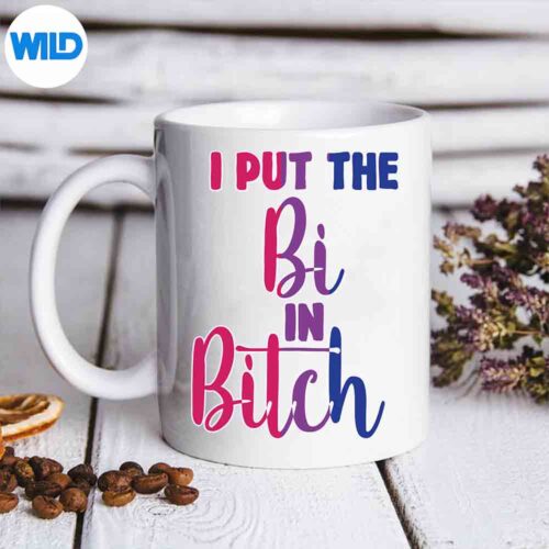 I Put The Bi In Bitch Bisexual Pride Flag Quote Design for Cricut