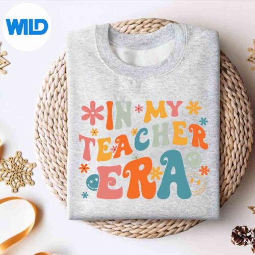 Alternative view of In My Teacher Era First Day Of School Back To School Retro Terrific Excited Digital Design