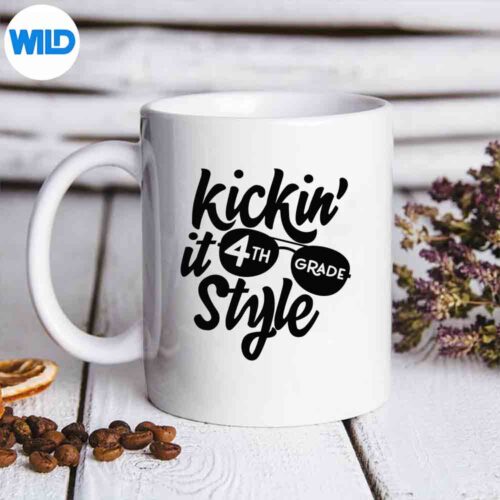 Kickin It Grade Style Back To School Teacher PNG SVG for Cricut