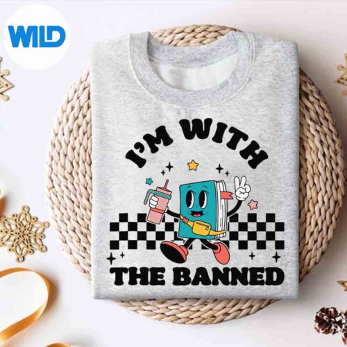 Alternative view of Read Banned Books Im With The Banned Bookworms SVG PNG Digital Download