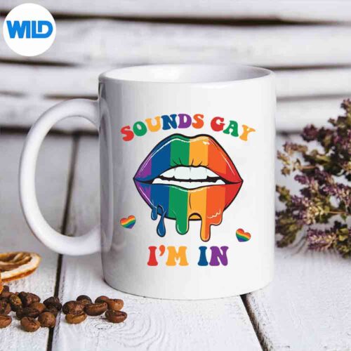 Sounds Gay Im In Rainbow Colors Pride Month Dripping Lips Vector Design