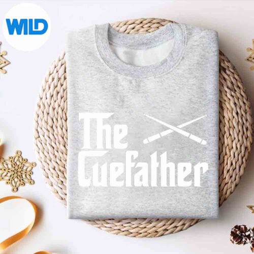 Alternative view of The Cue Father Pool Billiards Player SVG PNG Download