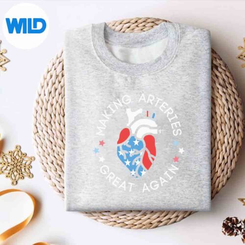 Alternative view of 4th Of July Cardiac Nurse Making Arteries Great Again SVG PNG Download