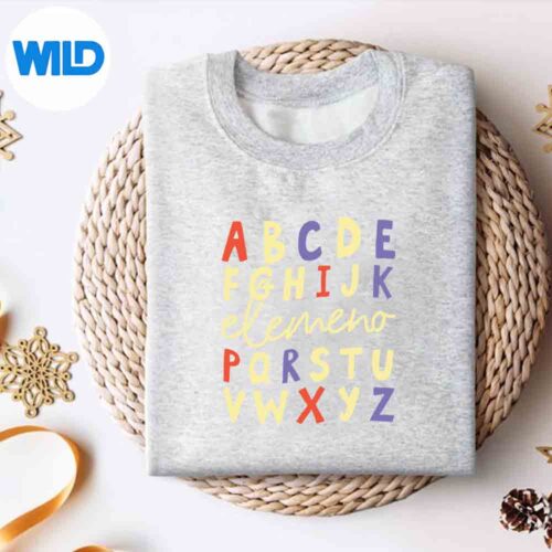 AbcElemenoBackToSchoolKindergartenTeacherStudentsweater