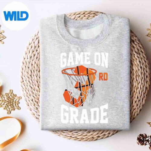 Alternative view of Back To School Game On Grade Basketball First Day SVG Cut File