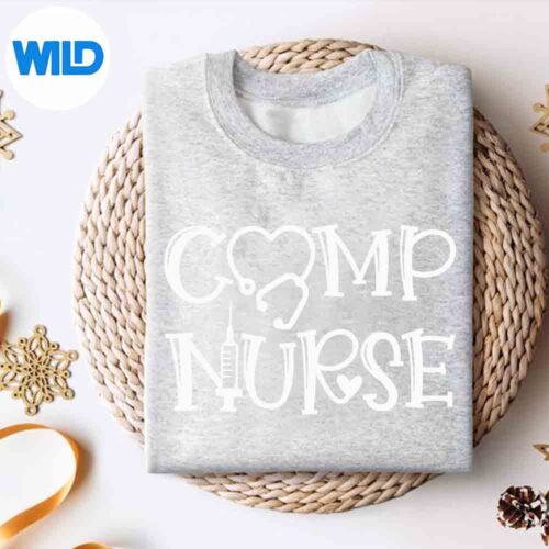 Alternative view of Camp Nurse Squad A Summer Camping Medical Healthcare Nurses Overjoyed Cute SVG PNG Digital Design