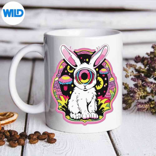 Mushroom SVG, Edm Rave Psychedelic Rabbit Mushroom Art Trippy Party SVG ...