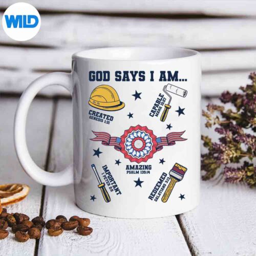 God Says I Am Labor Day Lover Christian SVG PNG Cut File