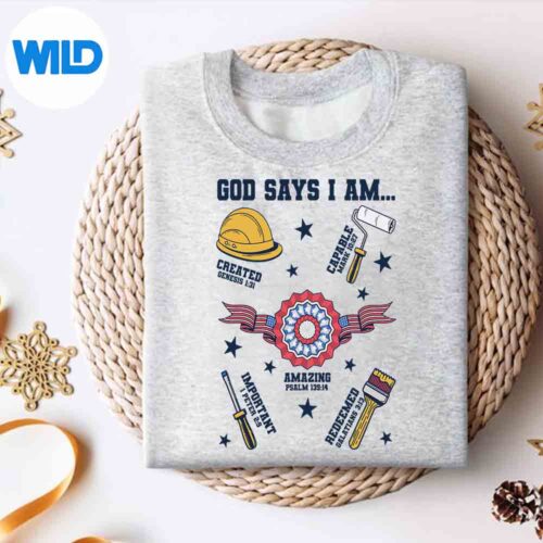 Alternative view of God Says I Am Labor Day Lover Christian SVG PNG Cut File