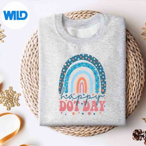 Alternative view of Happy Dot Day Cute Rainbow International Dot Day SVG PNG Download
