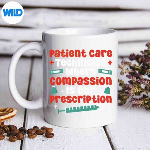 Pct Nurse Compassion Is Our Prescription Patient Care Tech SVG PNG Download