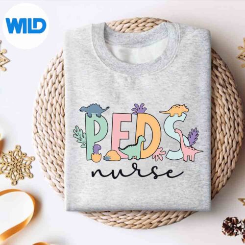 Alternative view of Peds Nurse Pediatric Nursing Cute Pediatric Nurse Silhouette SVG PNG