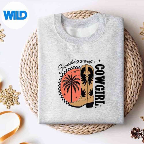 SunkissedCowgirlRetroWesternCowgirlBeachSummersweater