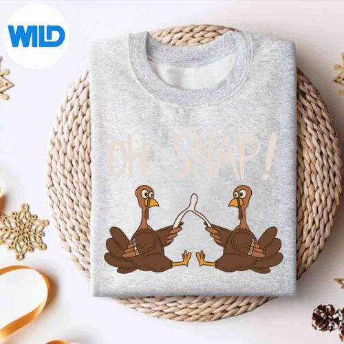 CoolOhSnapTurkeyWithWishboneThanksgivingPositiveCutesweater