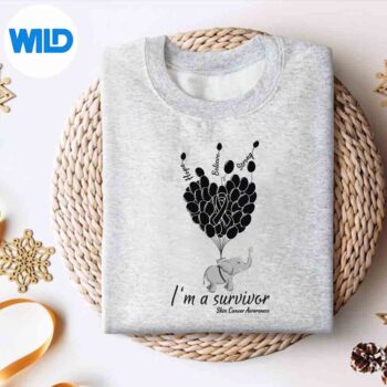 ElephantImASurvivorHeartSkinCancerAwarenesssweater